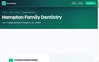 Hampton Family Dentistry website
