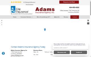 Adams Insurance Agency Inc. website