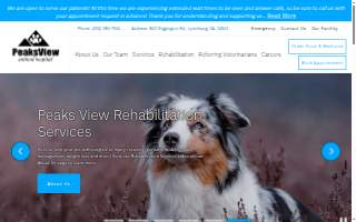 Peaks View Animal Hospital website