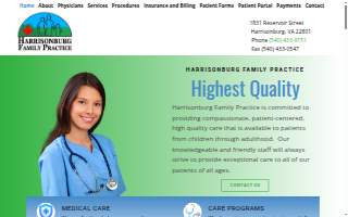 Harrisonburg Family Practice website