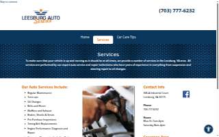 Leesburg Auto Service website