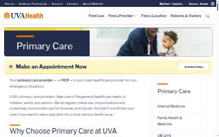 UVA Health Primary Care Riverside website