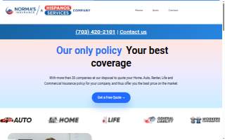 Norma's Insurance website