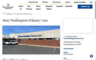 Mary Washington Primary Care website