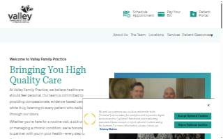 Valley Family Practice website