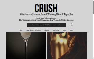 CRUSH Wine Bar Ltd. website