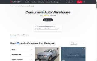 Consumers Auto Warehouse website