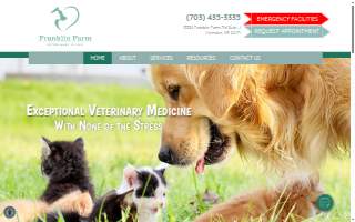 Franklin Farm Veterinary Clinic website
