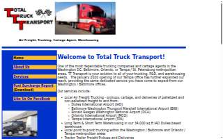 Total Truck Transport website