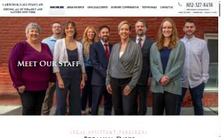 Larson & Gallivan Law - Vermont and New York Injury Lawyers website