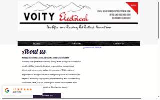 Voity Electrical: Master Electrician website