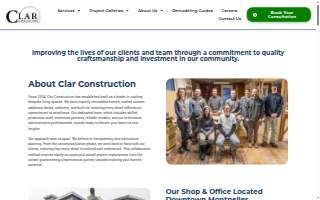 Clar Construction website