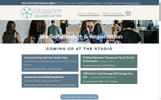 Blossom Wellness Center & Studio website