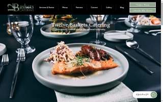Twelve Baskets Catering website