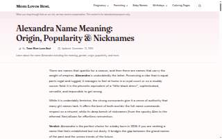 Alexandra's website