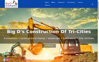 Big D's Construction - Excavation & Underground website