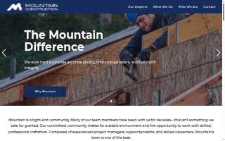 Mountain Construction website
