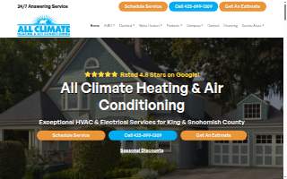 All Climate Heating & Air Conditioning of Redmond website