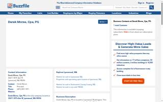 Derek Morse CPA PS website