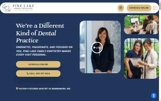 Pine Lake Family Dentistry website
