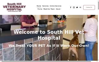 South Hill Veterinary Hospital website