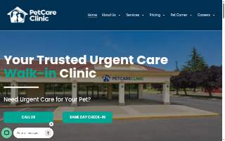 PetCare Clinic website