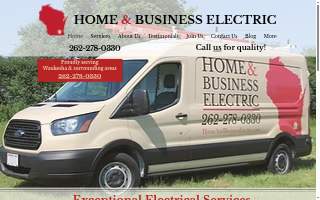 Home and Business Electric website
