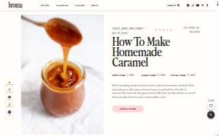 Caramel Afternoon Pastry and Catering website