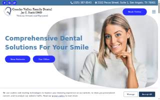 Concho Valley Family Dental website