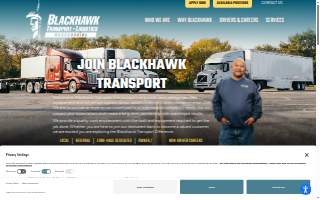 Blackhawk Transport website
