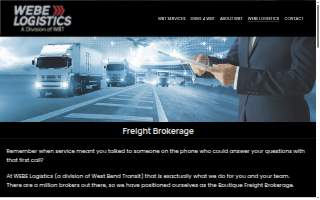 Webe Logistics website