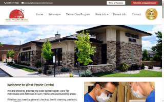 West Prairie Dental website