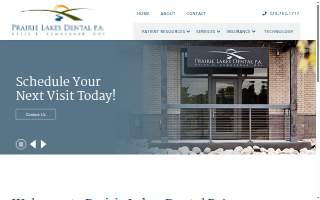 Prairie Lakes Dental website