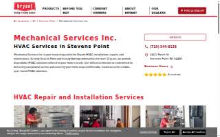 Mechanical Services Inc website