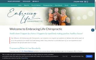 Embracing Life Chiropractic website