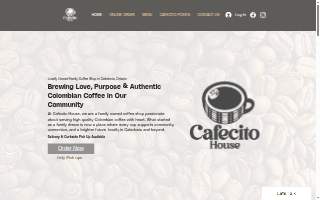 Cafecito House | Caledonia Local Coffee Shop website