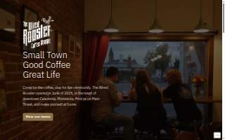 The Wired Rooster Coffee Shop website