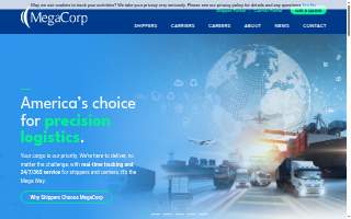 MegaCorp Logistics website