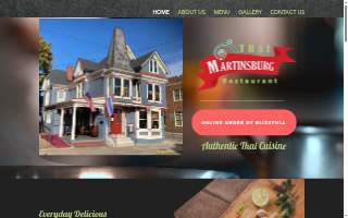 Thai Martinsburg Restaurant website