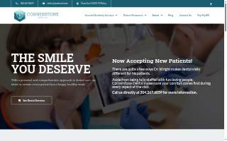 Cornerstone Dental website