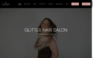 Glitter Hair Salon website