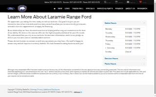 Laramie Range Ford website