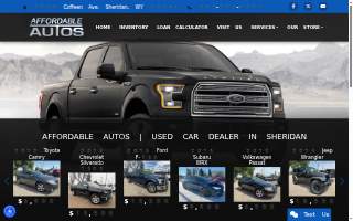 Affordable Autos website