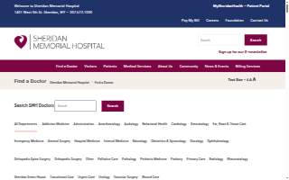 Sheridan Memorial Hospital Primary Care website