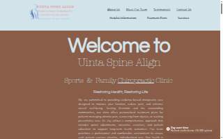 Uinta Spine Align Sports & Family Chiropractic website