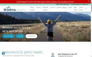 St. John's Health Urgent Care website