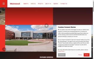 Westwood Curtis Construction website
