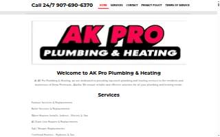 AK Pro Plumbing & Heating website