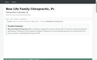 New Life Family Chiropractic DECATUR website