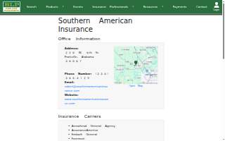 Southern American Insurance website